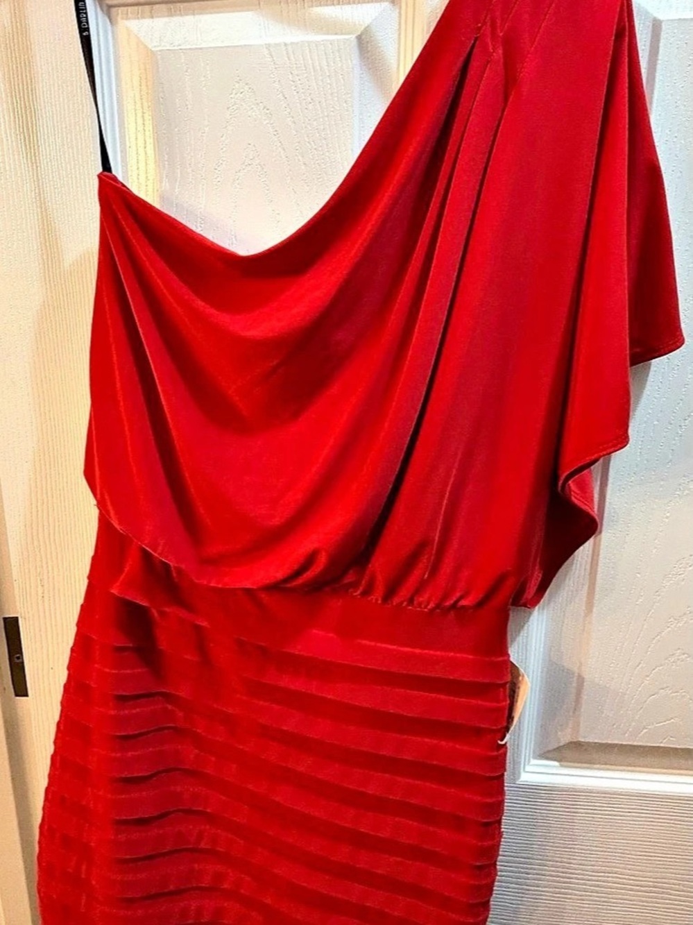 B. Darlin Draped Mini Dress in Red Size 10 NWT